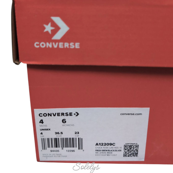 Converse Chuck 70 De Luxe Heel Leather & Buckles Triple Strap Platform Womens 6 - Picture 6 of 10
